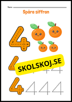 Spåra siffror - Häfte - 1- 10