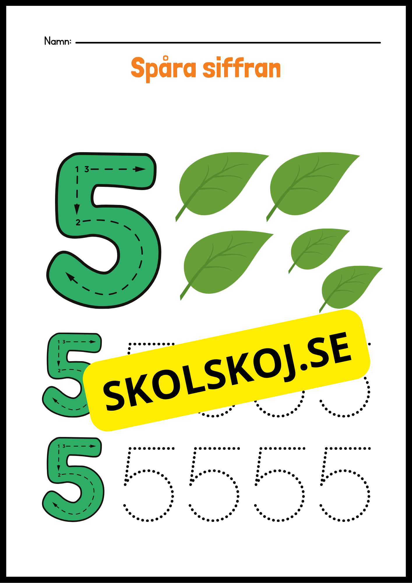 Spåra siffror - Häfte - 1- 10