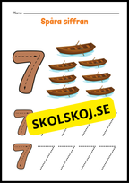 Spåra siffror - Häfte - 1- 10