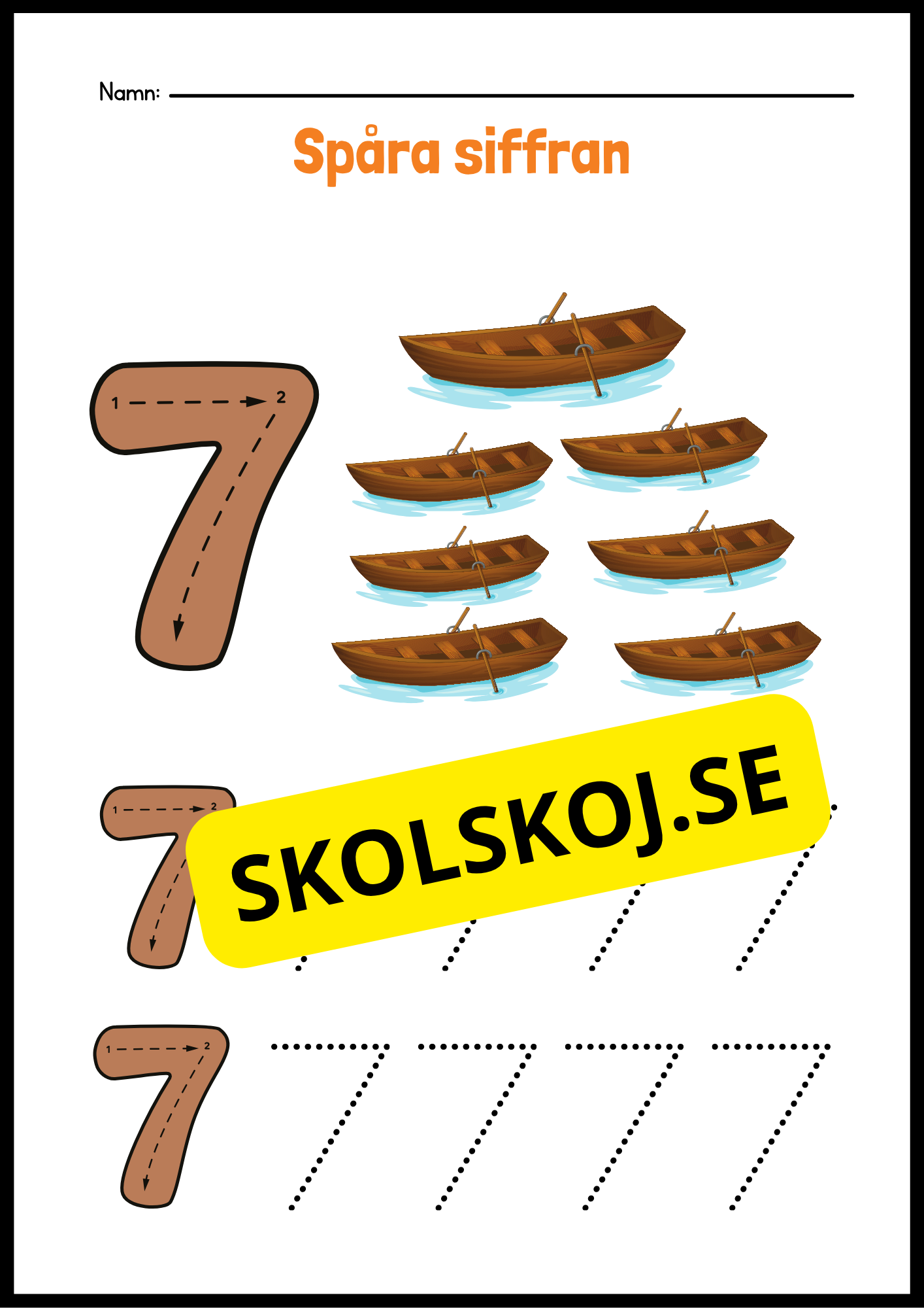 Spåra siffror - Häfte - 1- 10