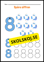 Spåra siffror - Häfte - 1- 10