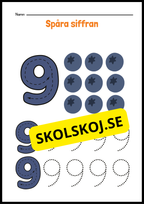 Spåra siffror - Häfte - 1- 10