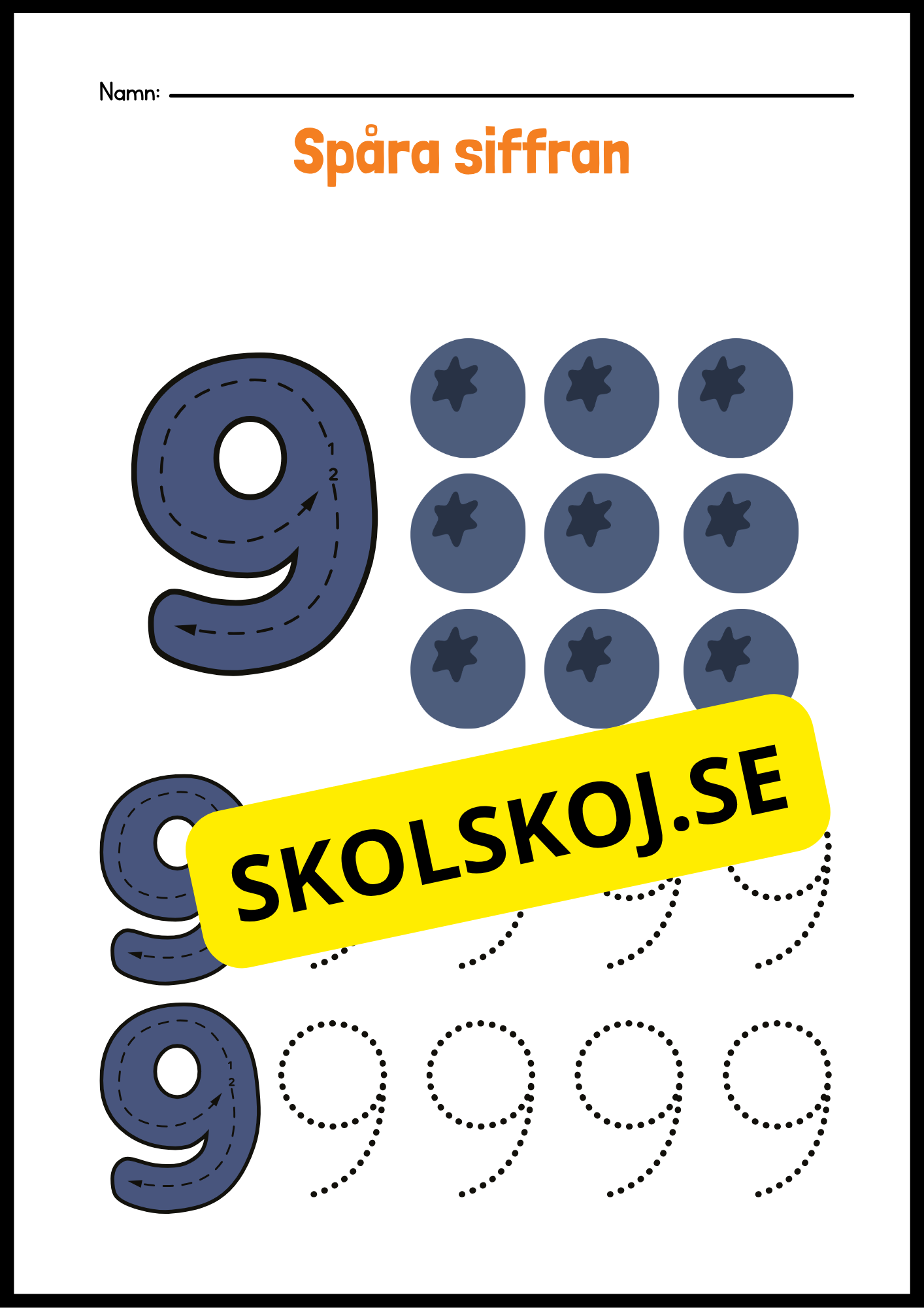 Spåra siffror - Häfte - 1- 10