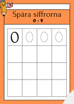 Spåra siffrorna - 0 - 9