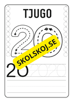 Spåra siffror och färglägg frukter - 1 - 20