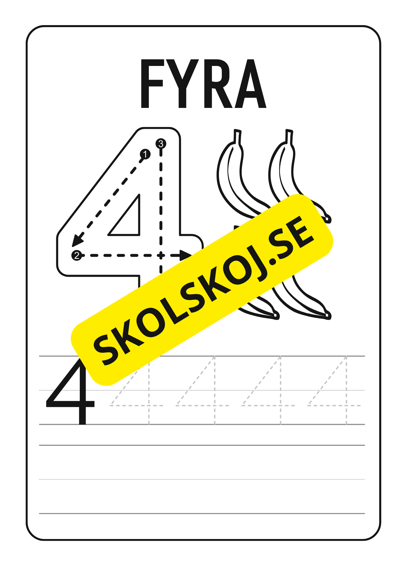 Spåra siffror och färglägg frukter - 1 - 20