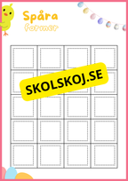 Spåra siffror och former - Påsktema