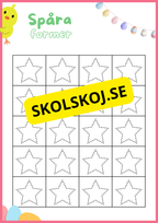 Spåra siffror och former - Påsktema