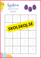 Spåra siffror och former - Påsktema