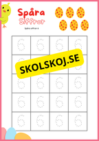 Spåra siffror och former - Påsktema