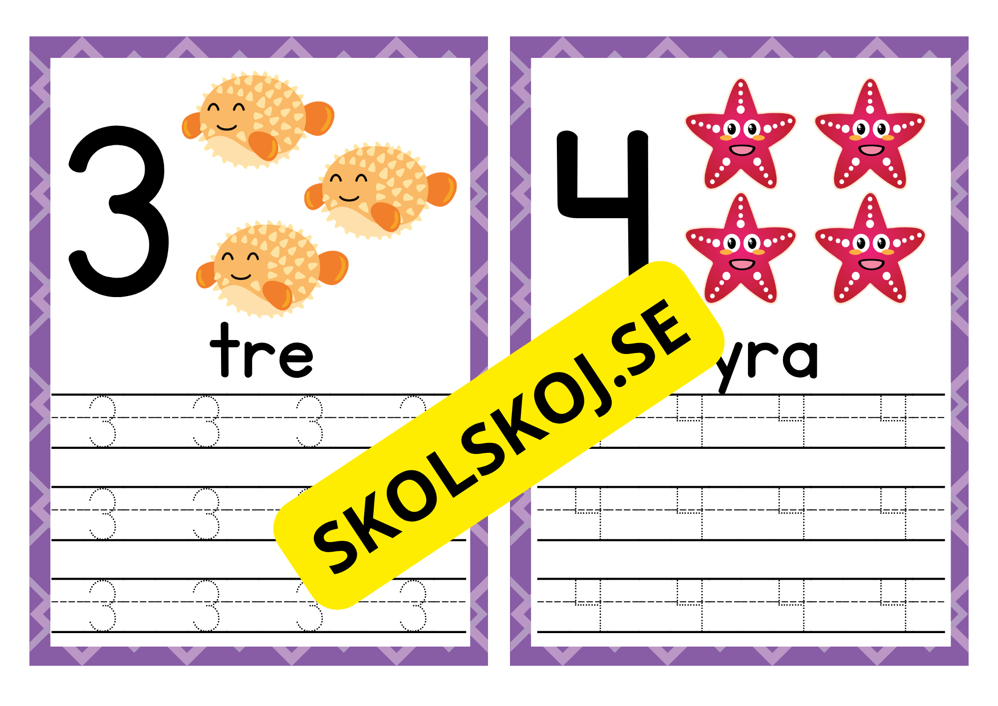 Spåra siffror och tal - Häfte - 1 - 20