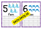 Spåra siffror och tal - Häfte - 1 - 20
