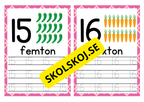 Spåra siffror och tal - Häfte - 1 - 20