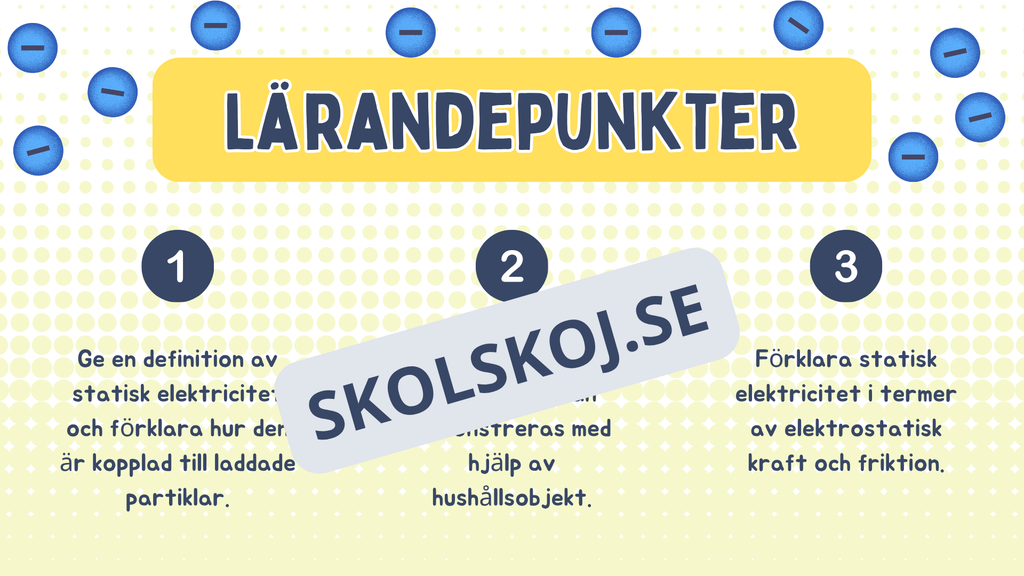 Statisk elektricitet - Fakta, experiment och frågor