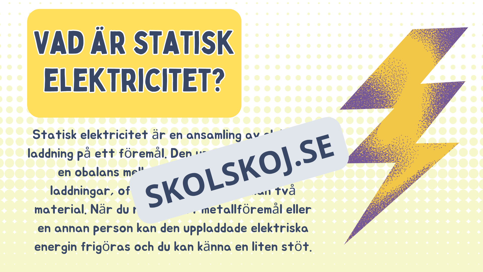 Statisk elektricitet - Fakta, experiment och frågor