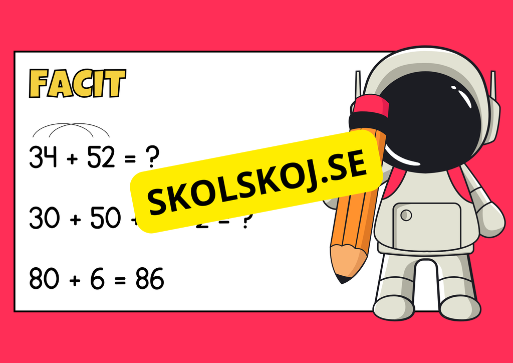 Strategi för huvudräkning - Addition - Årskurs 3 - 4