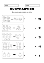 Subtraktion 0 - 10