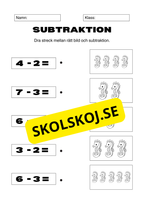Subtraktion 0 - 10