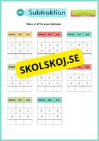 Subtraktion med uppställning