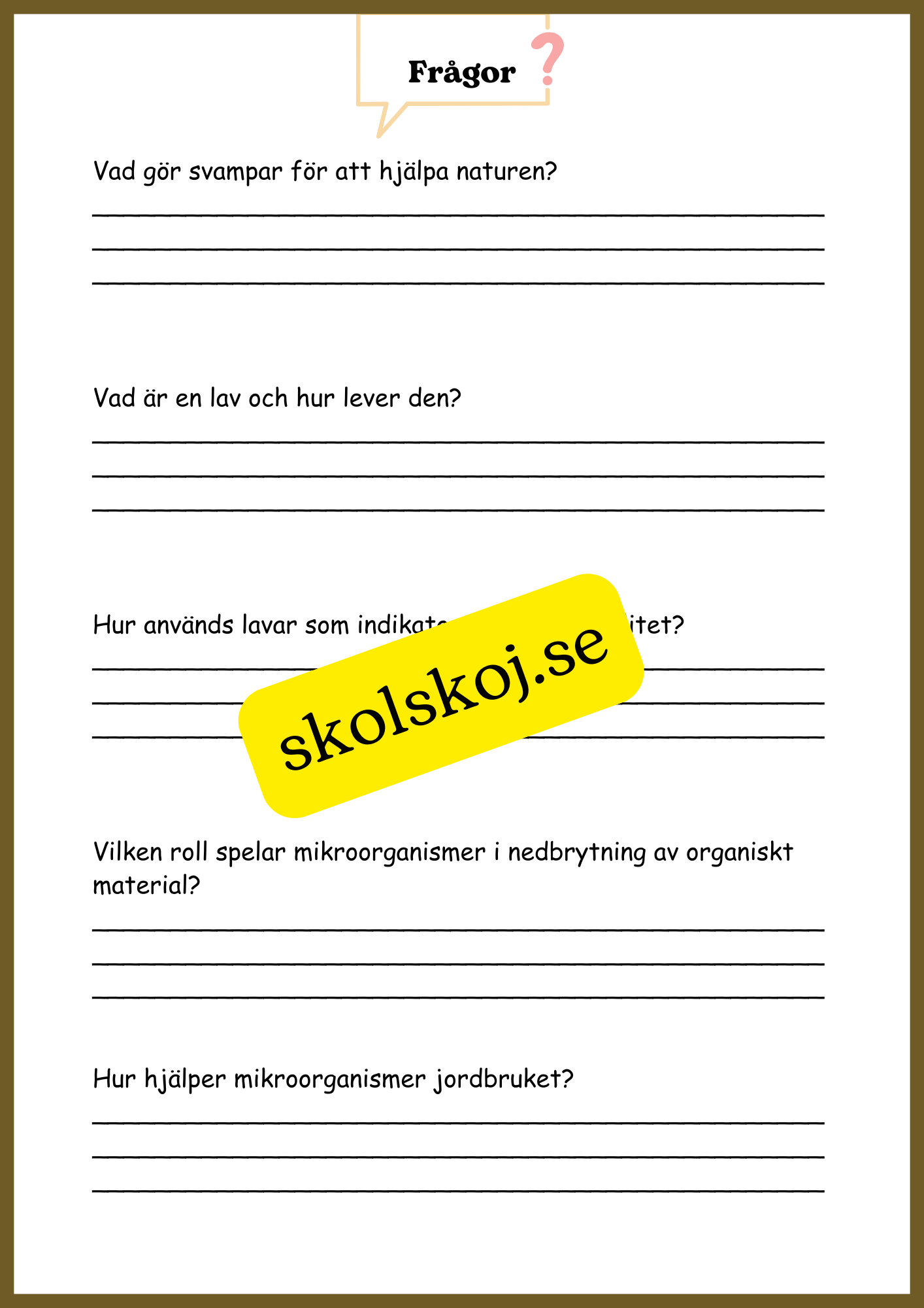 Svampar, lavar och mikroorganismer - Årskurs 4 - 6