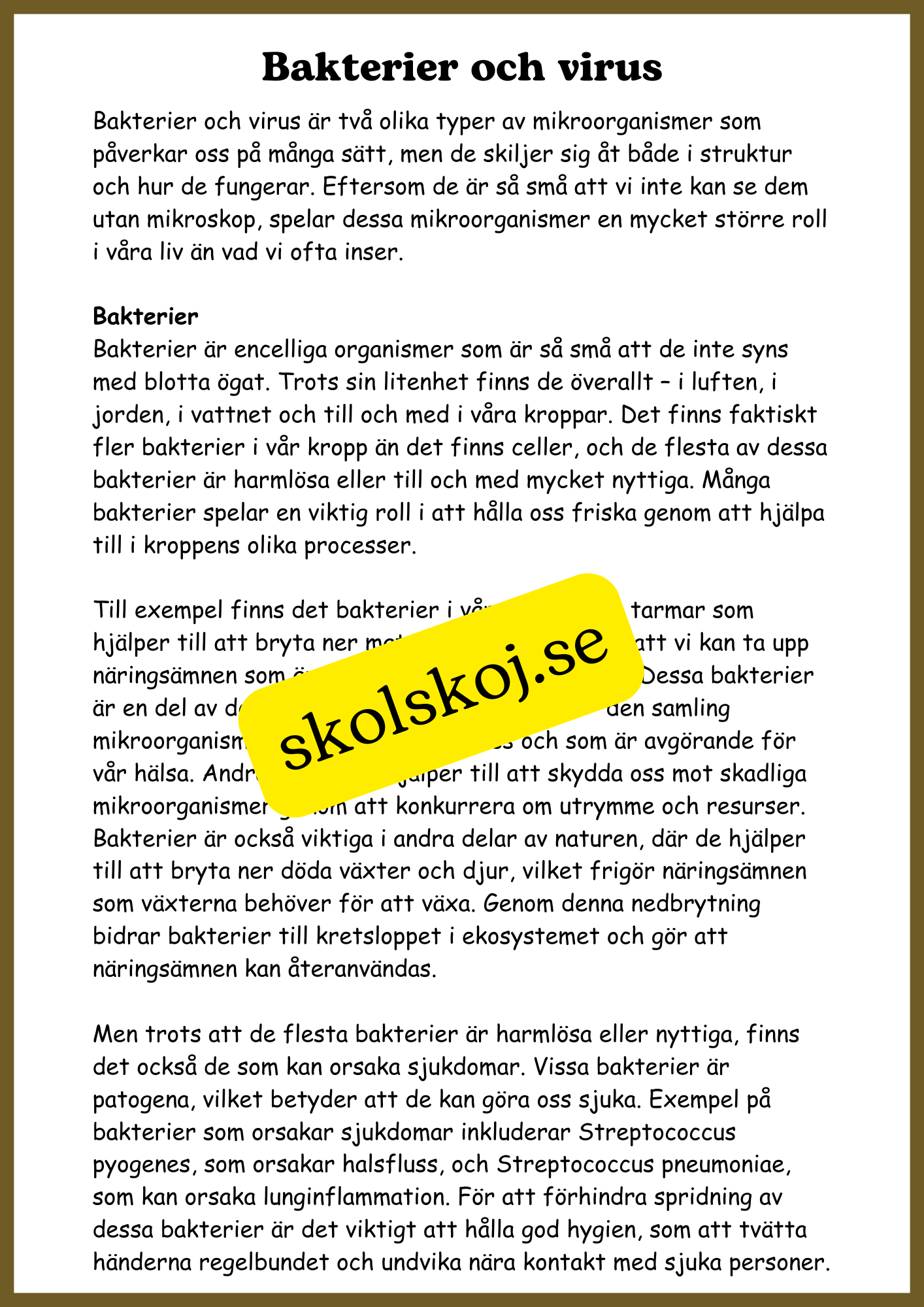Svampar, lavar och mikroorganismer - Årskurs 4 - 6