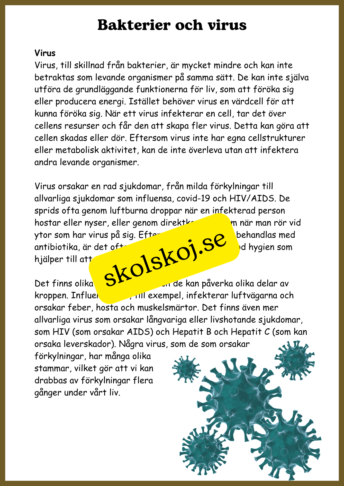 Svampar, lavar och mikroorganismer - Årskurs 4 - 6