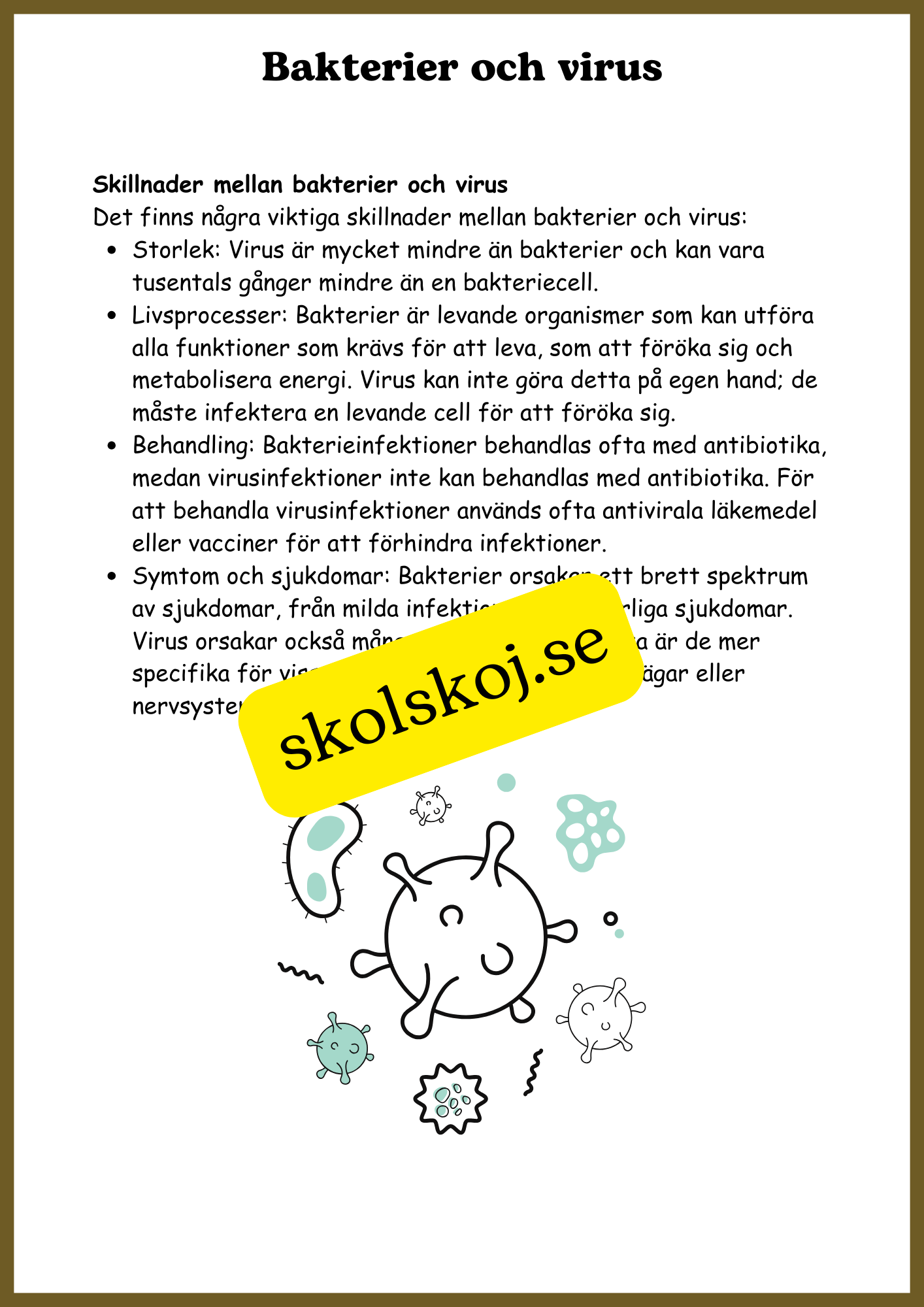 Svampar, lavar och mikroorganismer - Årskurs 4 - 6