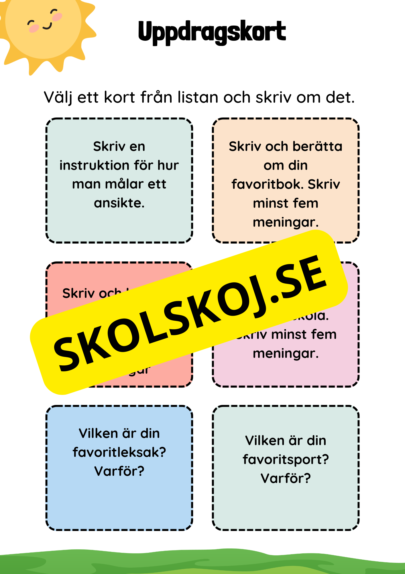 Uppdragskort svenska