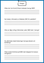 Sverige på 1800 talet - Årskurs 4 - 9 (53 sidor)