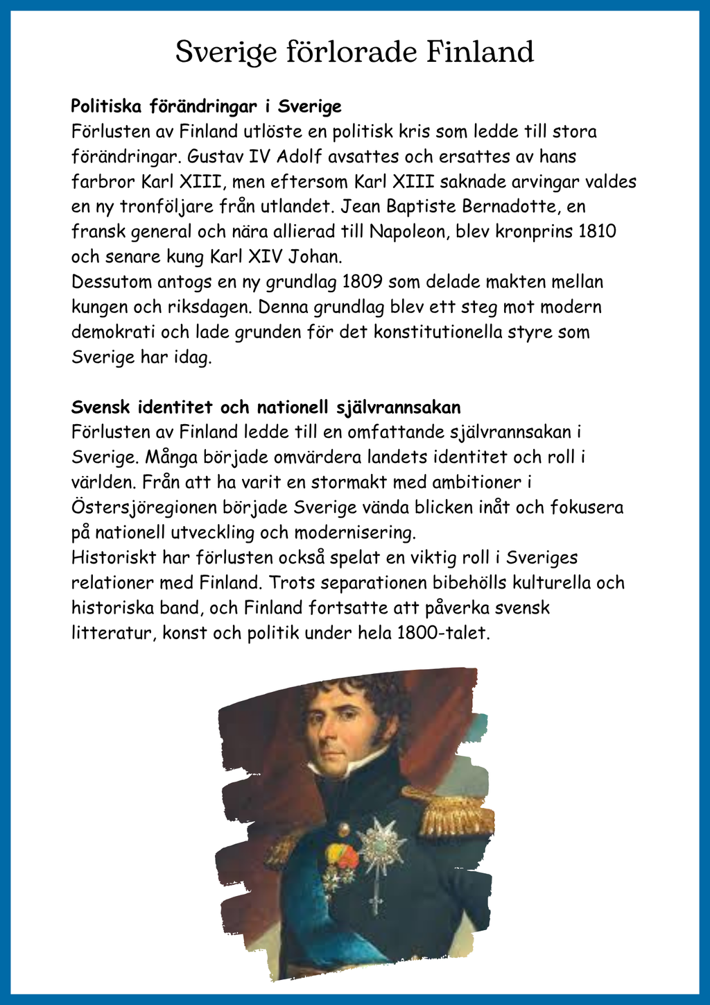 Sverige på 1800 talet - Årskurs 4 - 9 (53 sidor)