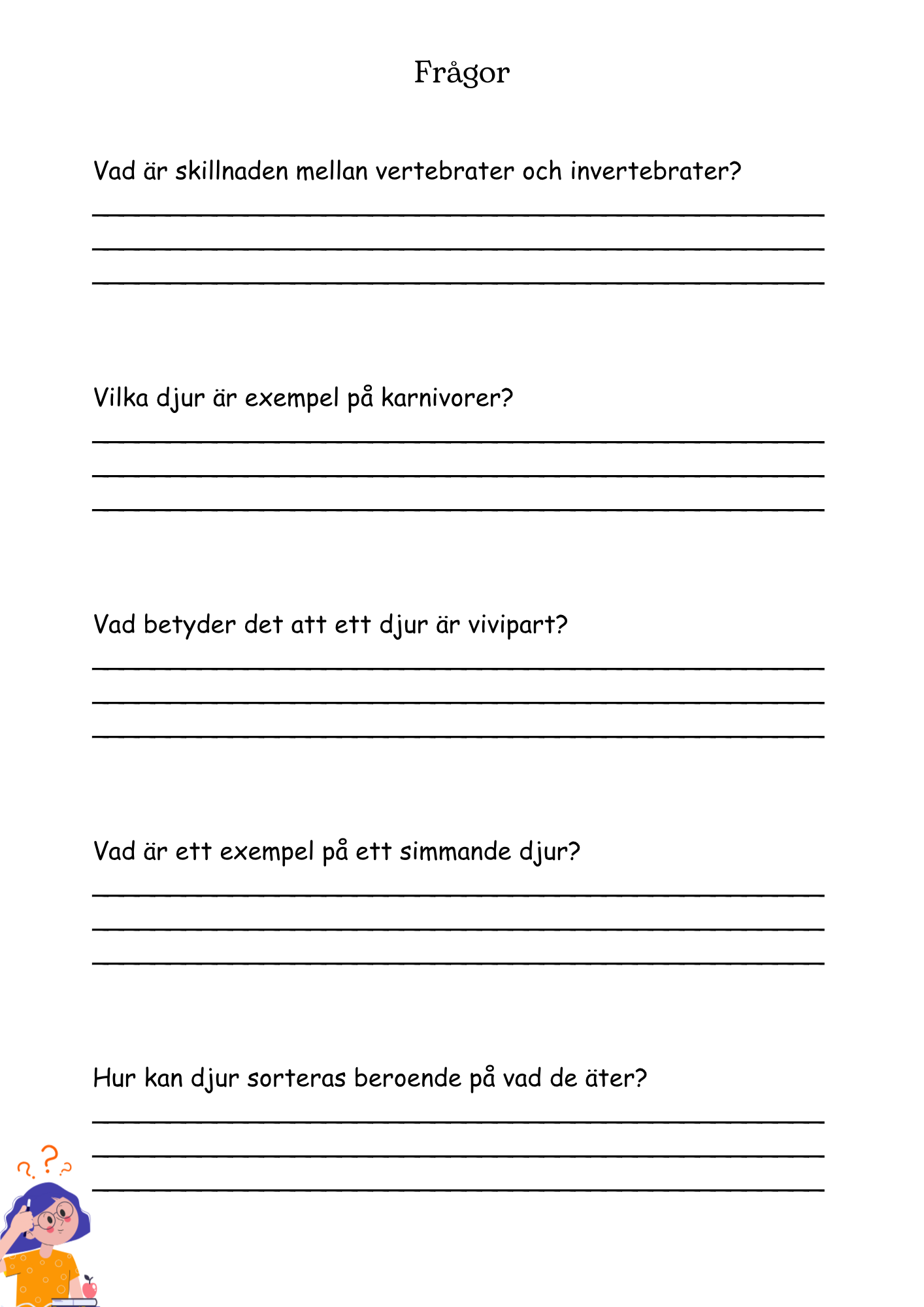 Sveriges landskapsdjur och djurens värld - åk 4 - 6