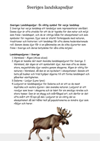 Sveriges landskapsdjur och djurens värld - åk 4 - 6