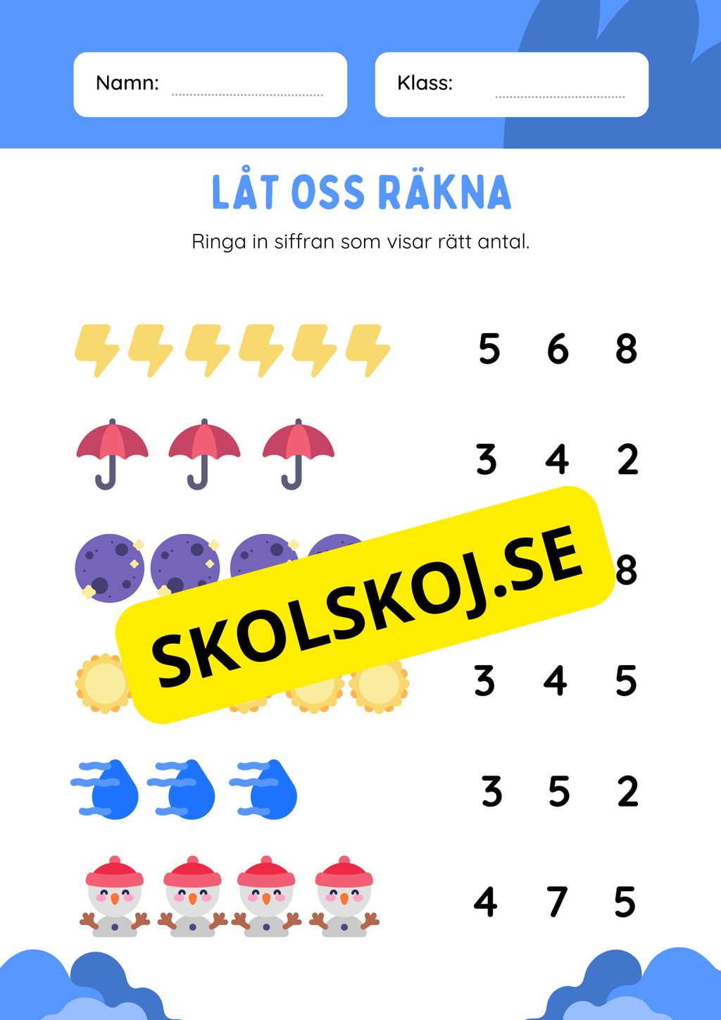 Tema väder och klimat - Blandade uppgifter