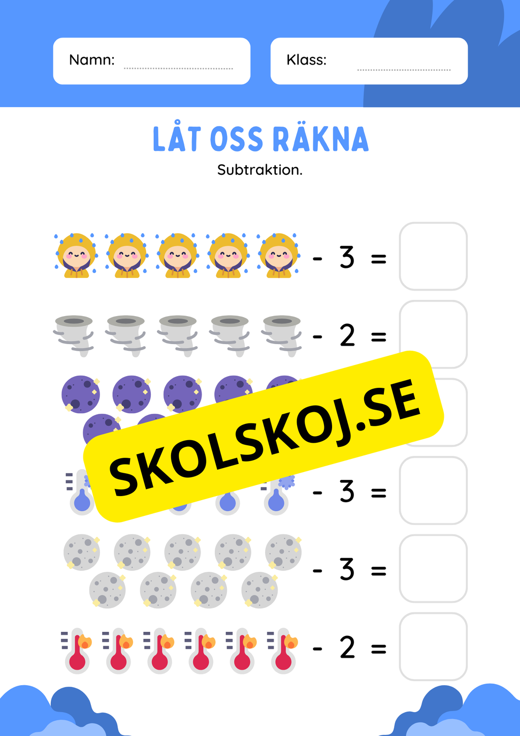 Tema väder och klimat - Blandade uppgifter