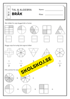 Tal och algebra - Bråk - Åk 4 - 6