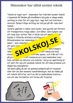 Teknikens roll i vårt liv - Årskurs 4 - 6
