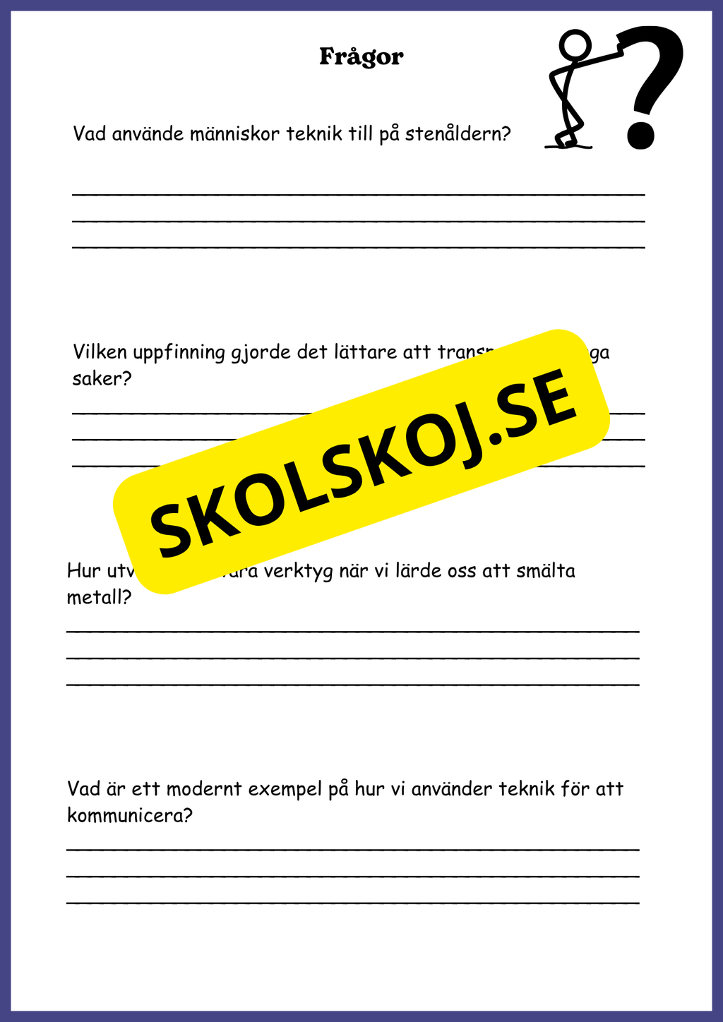 Teknikens roll i vårt liv - Årskurs 4 - 6