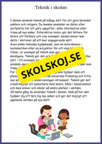 Teknikens roll i vårt liv - Årskurs 4 - 6