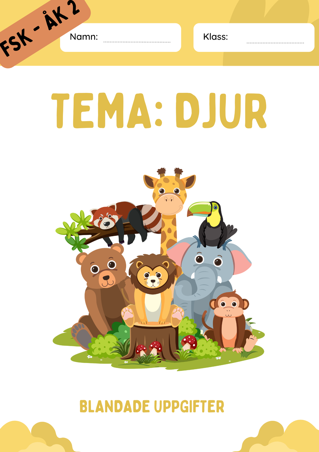 Tema djur - Blandade uppgifter