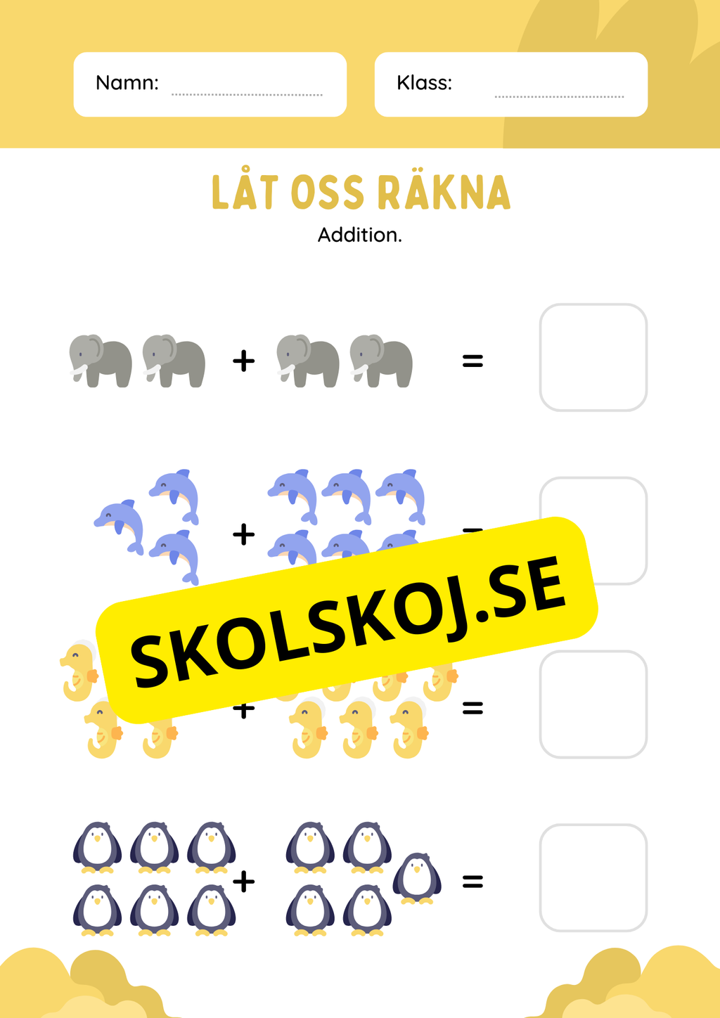 Tema djur - Blandade uppgifter