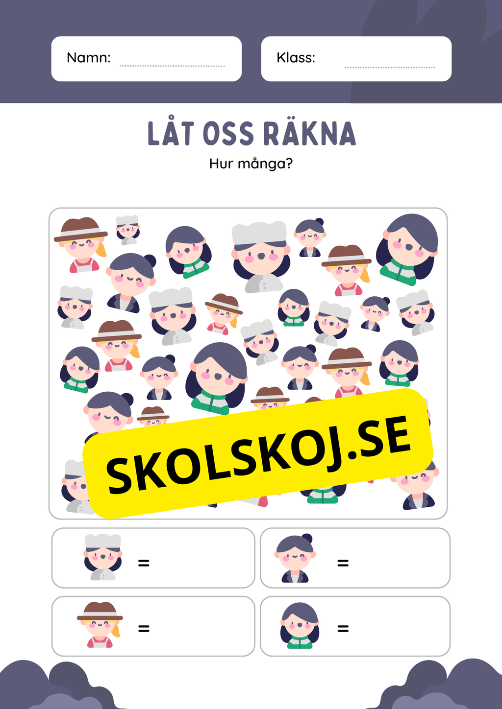 Tema yrken - Blandade uppgifter
