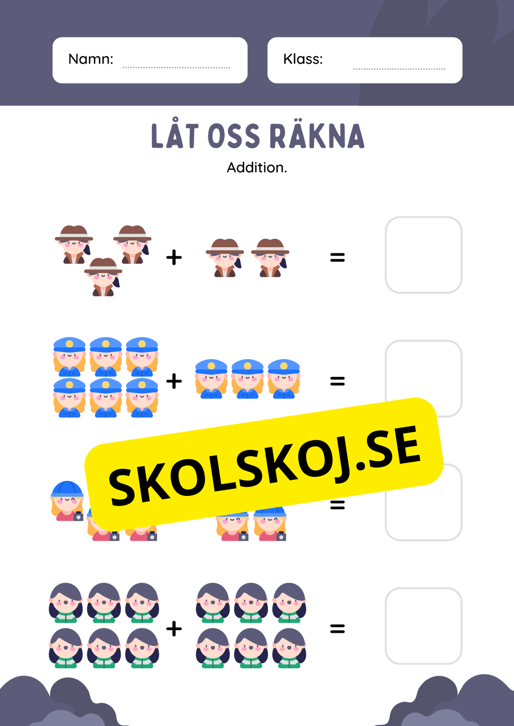 Tema yrken - Blandade uppgifter