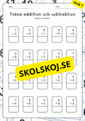 Träna addition och subtraktion