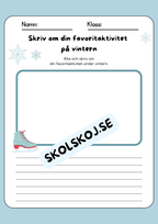 Träna adjektiv och läsförståelse - Tema vinter