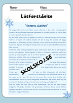 Träna adjektiv och läsförståelse - Tema vinter
