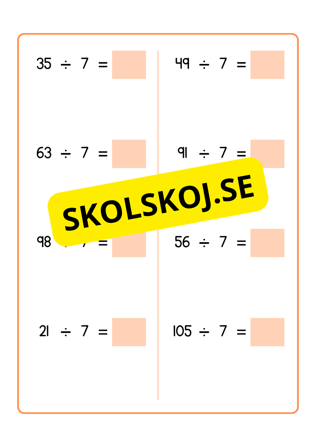 Träna division