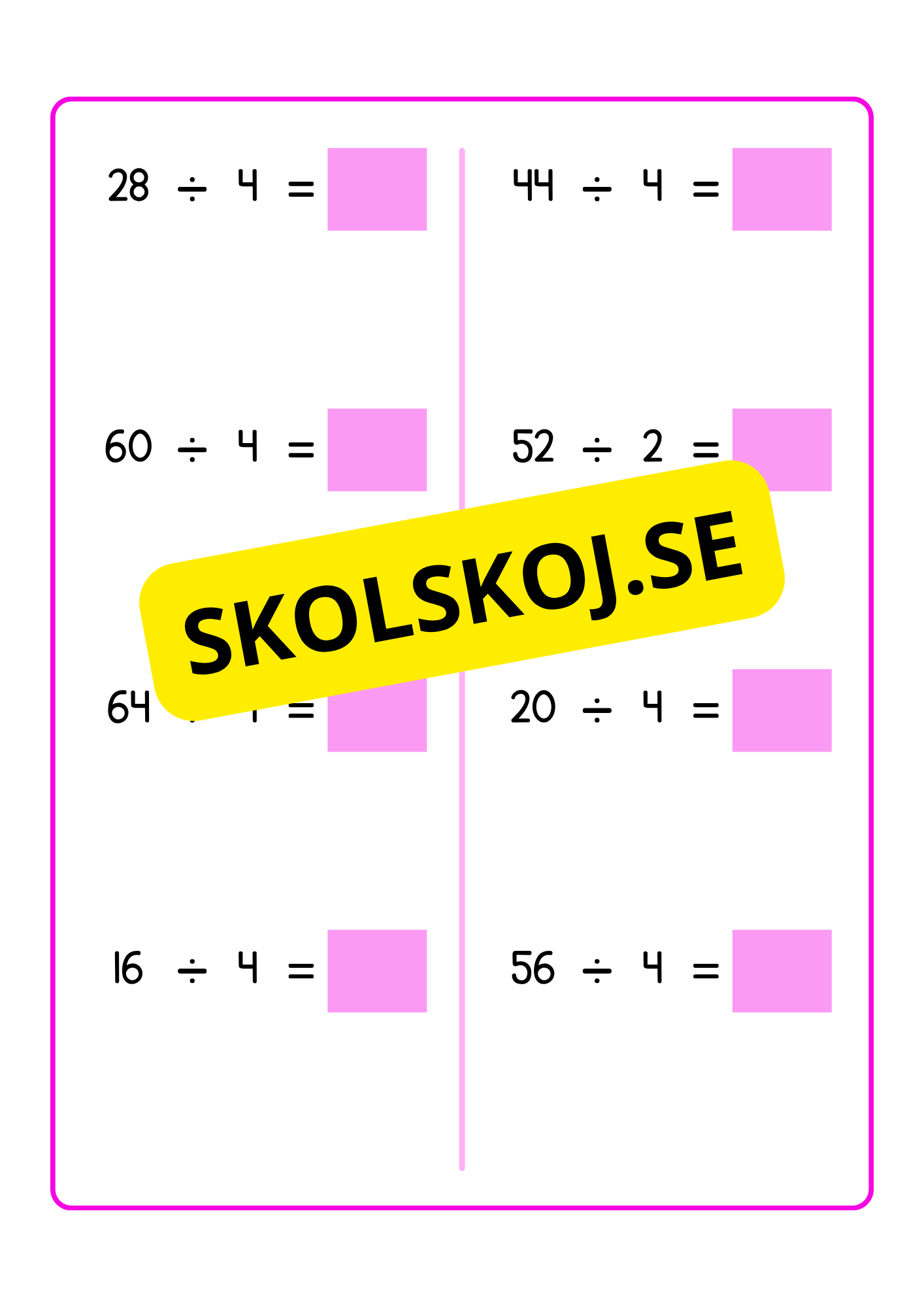 Träna division