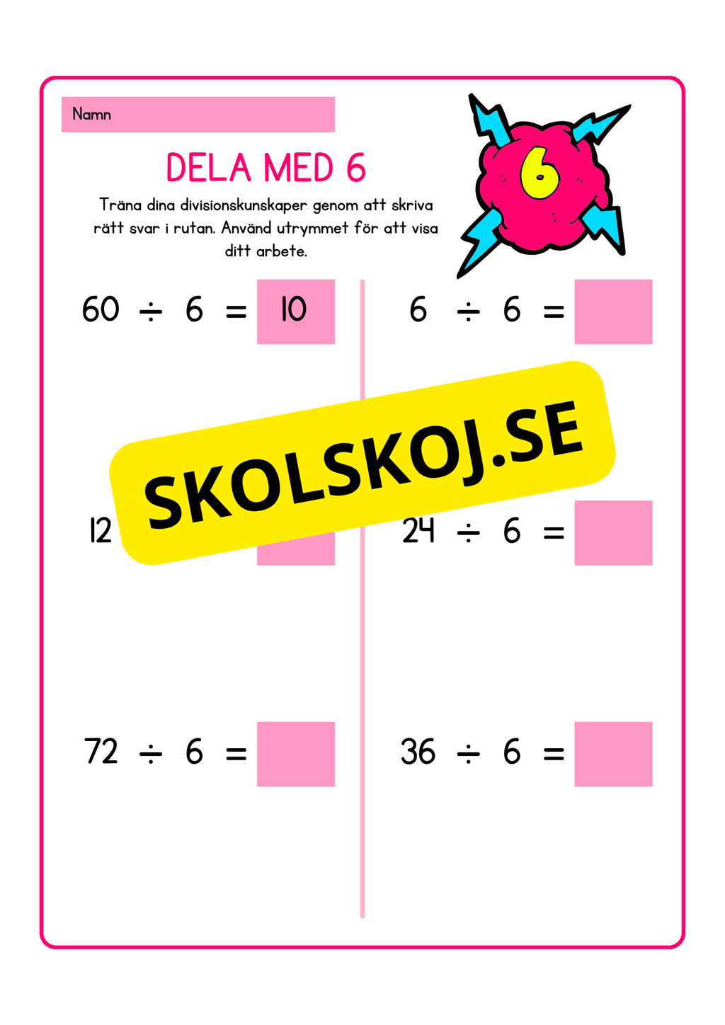 Träna division