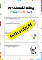 Träna inför NP åk 3 - Problemlösning