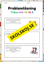 Träna inför NP åk 3 - Problemlösning
